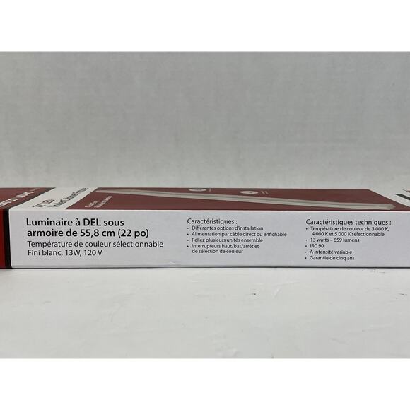 Nuvo Lighting 63-503 22″ LED Under Cabinet Light 13W CCT-Selectable White NIB - Picture 12 of 13